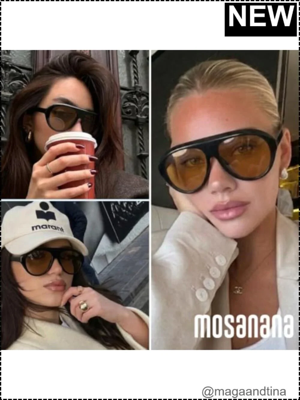 Oversized Aviator Sunglasses with UV400 Protection